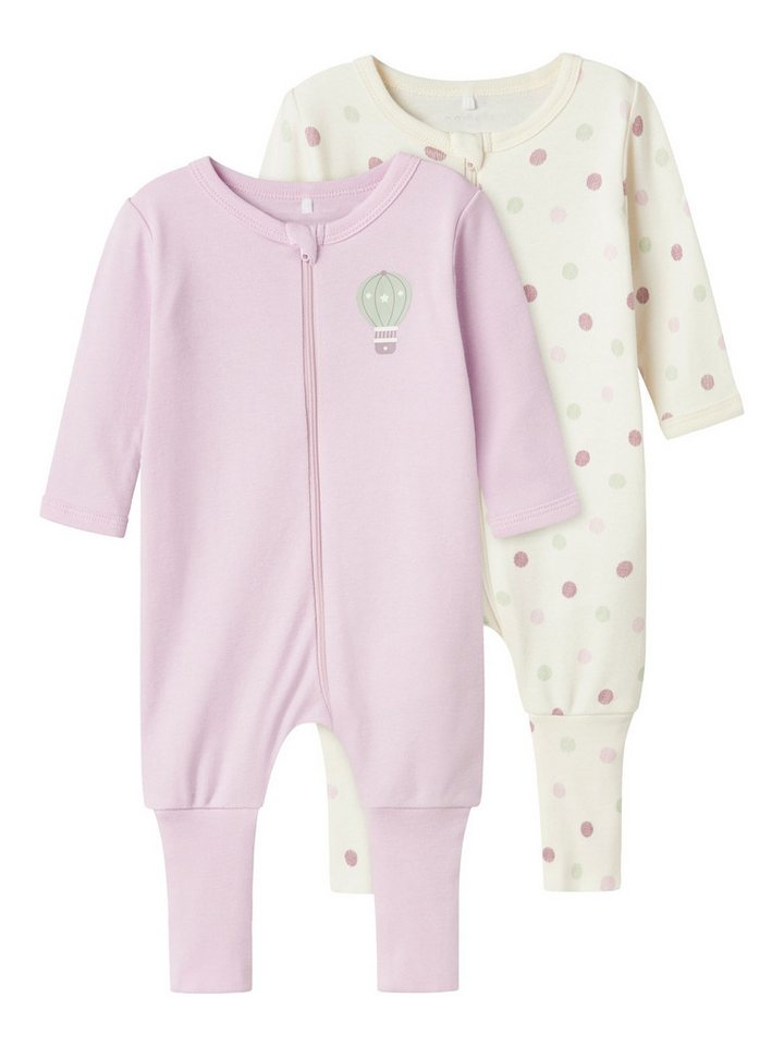 Name It Schlafoverall NBFNIGHTSUIT 2P ZIP FF JET DOT von Name It