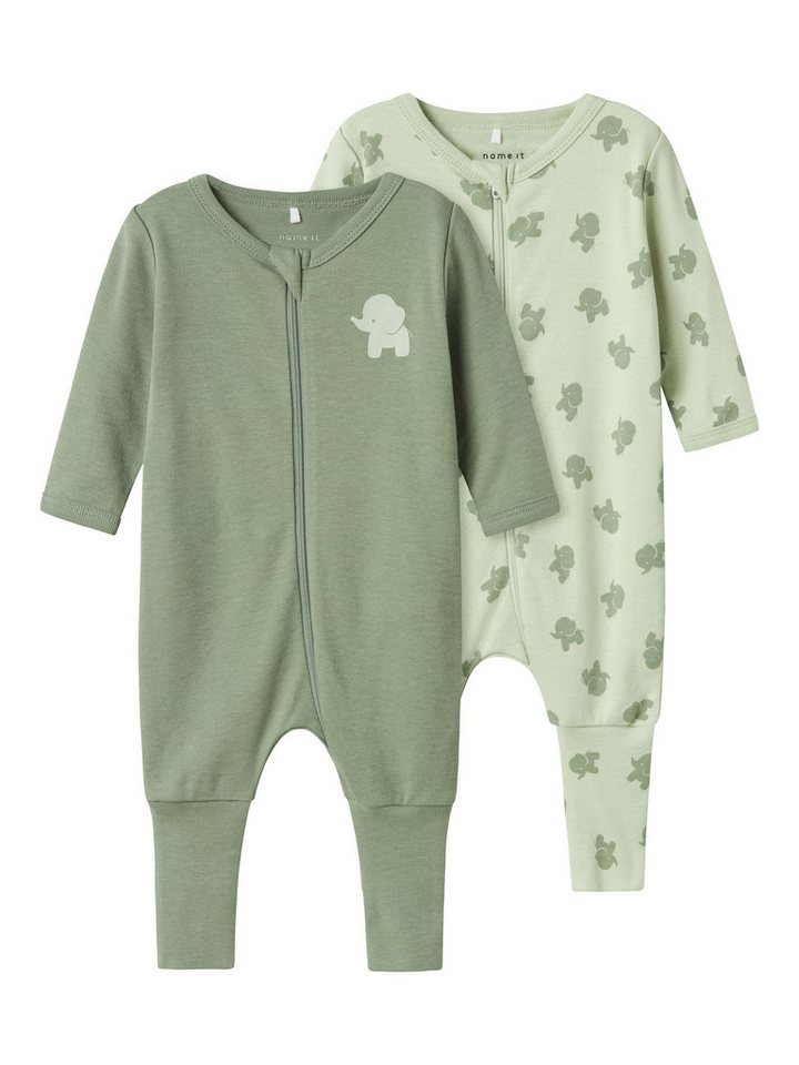 Name It Schlafoverall NBMNIGHTSUIT 2P ZIP FF SEA ELEPHANT von Name It