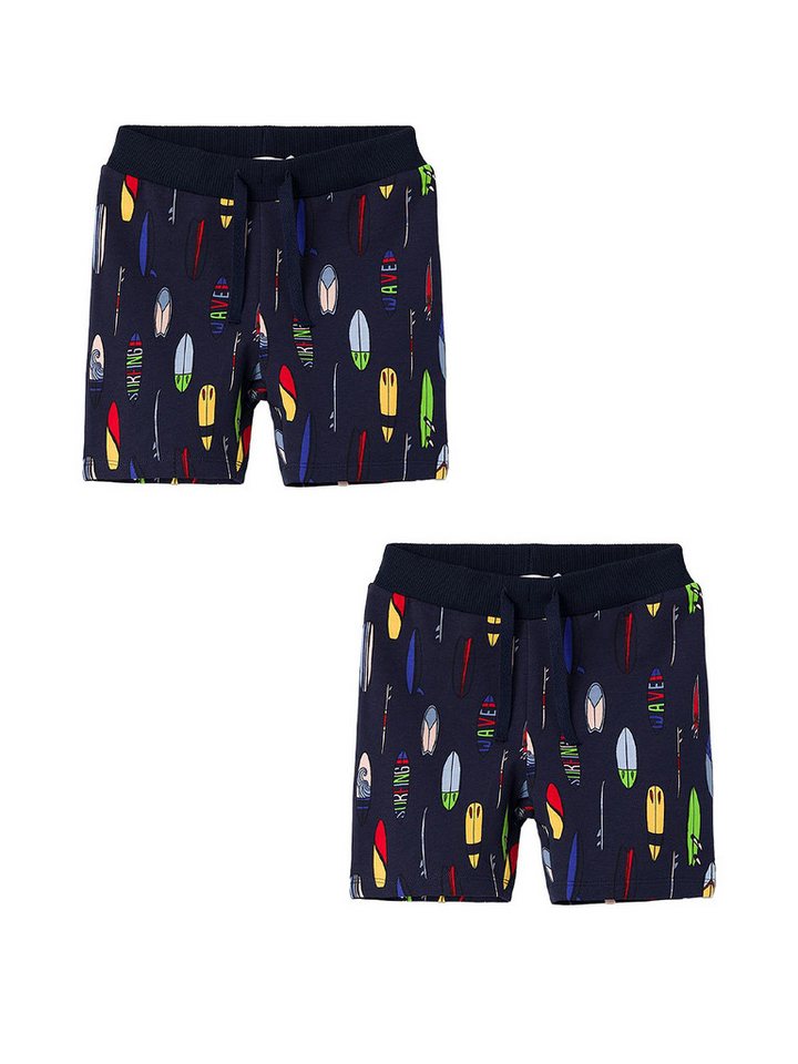 Name It Shorts 2er-Set Regular Fit verstellbarer Bund (2-tlg) NMMFREJ SWEAT SHORTS BOX UNB von Name It