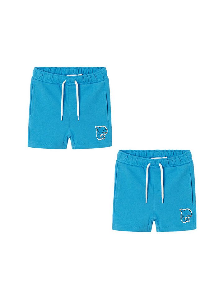 Name It Shorts 2er-Set Relaxed Fit Baumwolle (2-tlg) NMMDIKE SWE SHORTS UNB PB von Name It
