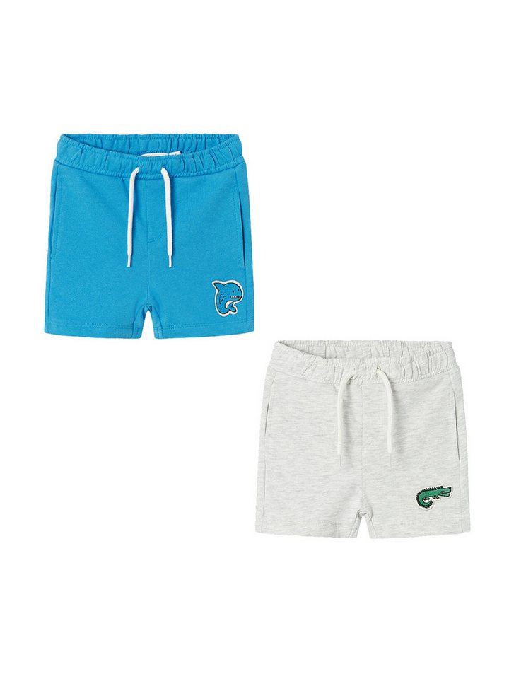 Name It Shorts 2er-Set Relaxed Fit Baumwolle (2-tlg) NMMDIKE SWE SHORTS UNB PB von Name It