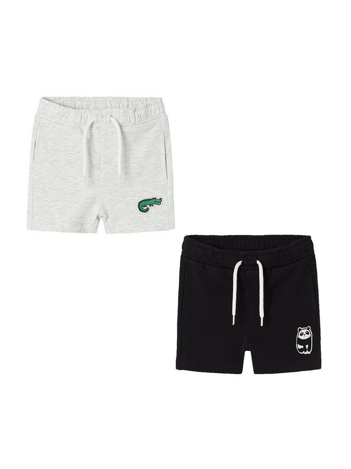 Name It Shorts 2er-Set Relaxed Fit Baumwolle (2-tlg) NMMDIKE SWE SHORTS UNB PB von Name It