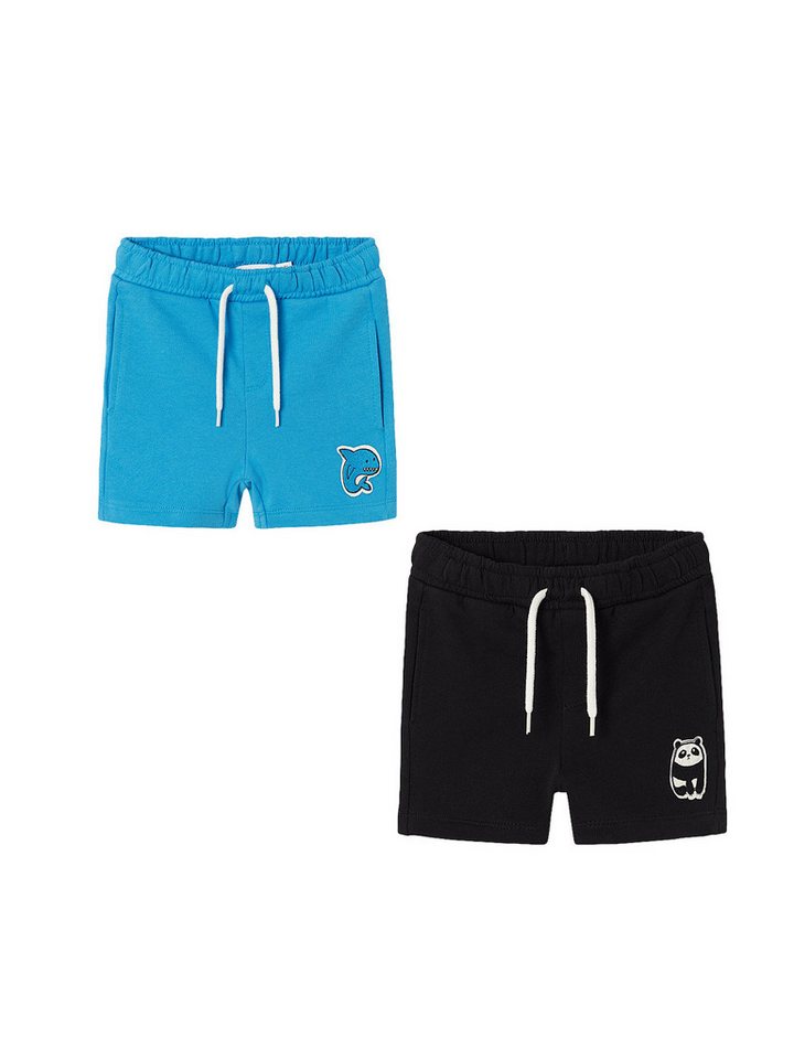 Name It Shorts 2er-Set Relaxed Fit Baumwolle (2-tlg) NMMDIKE SWE SHORTS UNB PB von Name It