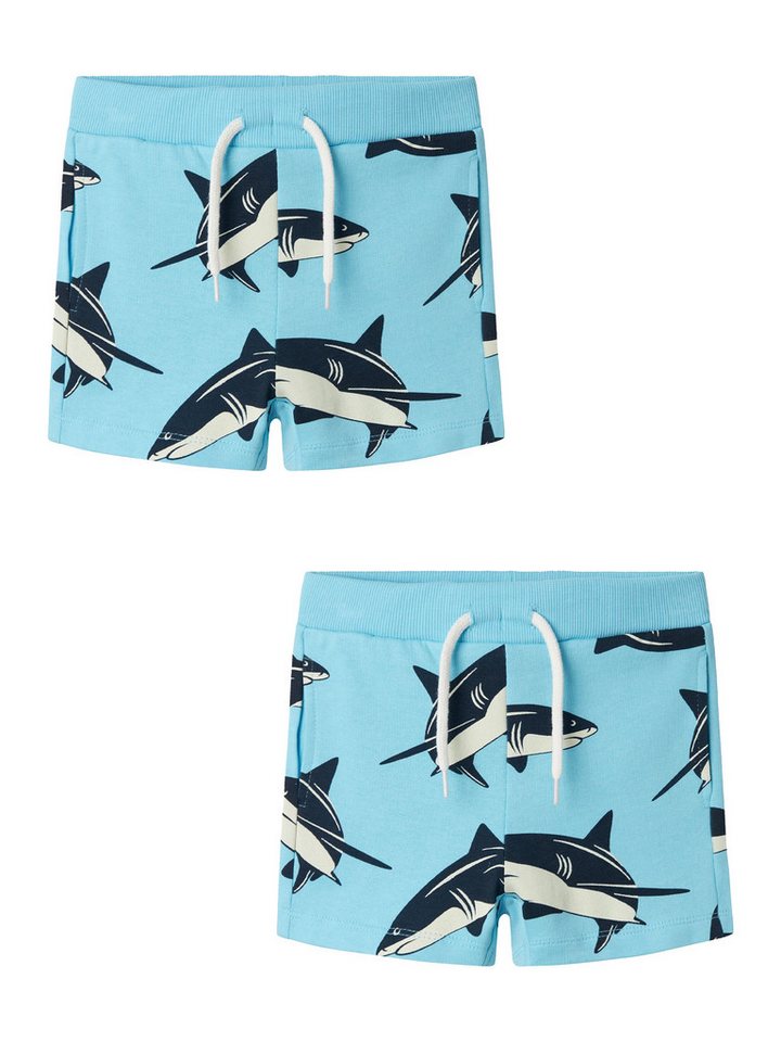 Name It Shorts 2er-Set elastischer Bund Kordelzug (2-tlg) NMMJUSPER SWE SHORTS UNB PB von Name It