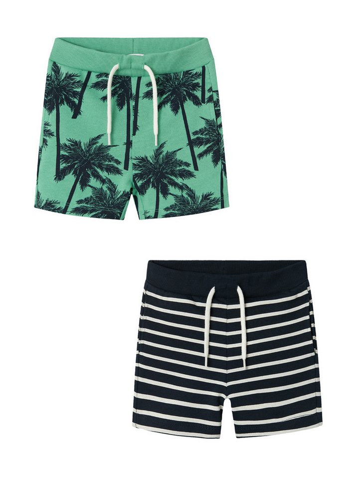Name It Shorts 2er-Set elastischer Bund Kordelzug (2-tlg) NMMJUSPER SWE SHORTS UNB PB von Name It