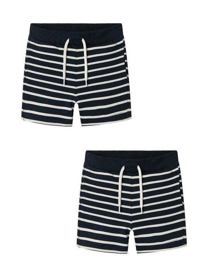 Name It Shorts 2er-Set elastischer Bund Kordelzug (2-tlg) NMMJUSPER SWE SHORTS UNB PB von Name It
