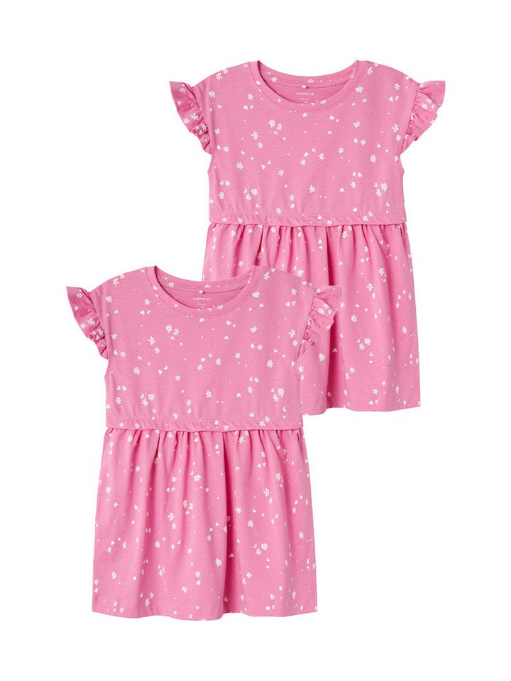Name It Spitzenkleid 2er-SET Sommer Kurzes Rundhals Baumwolle Dress (kurz, 2-tlg) NMFHENRA SS DRESS PB von Name It