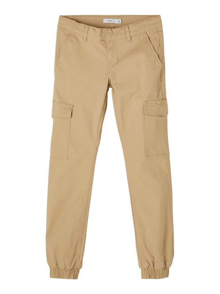 Name It Stoffhose Mädchen Hose lang Cargo-Style Incense 128 in Unifarbe von Name It