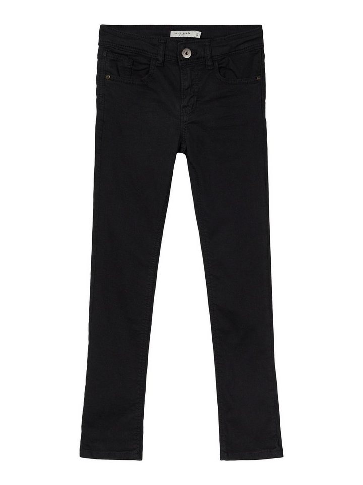 Name It Stoffhose Jungen Stretchhose Twillwebung Black-158 in Unifarbe von Name It