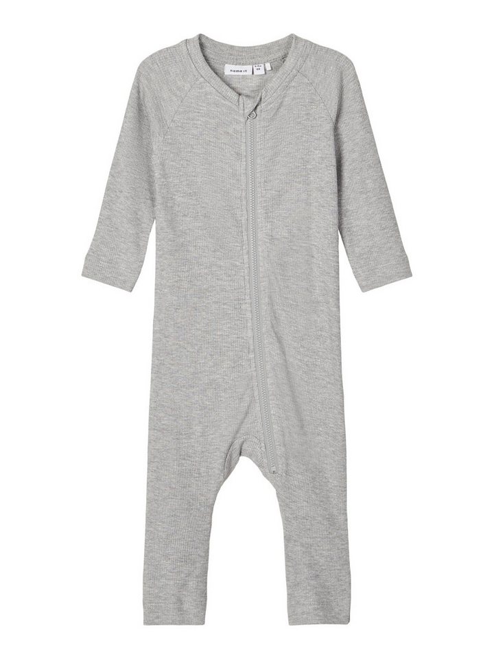 Name It Strampler Jungen Strampler Bio-Baumwolle Grey Melange 86 (1-tlg) von Name It