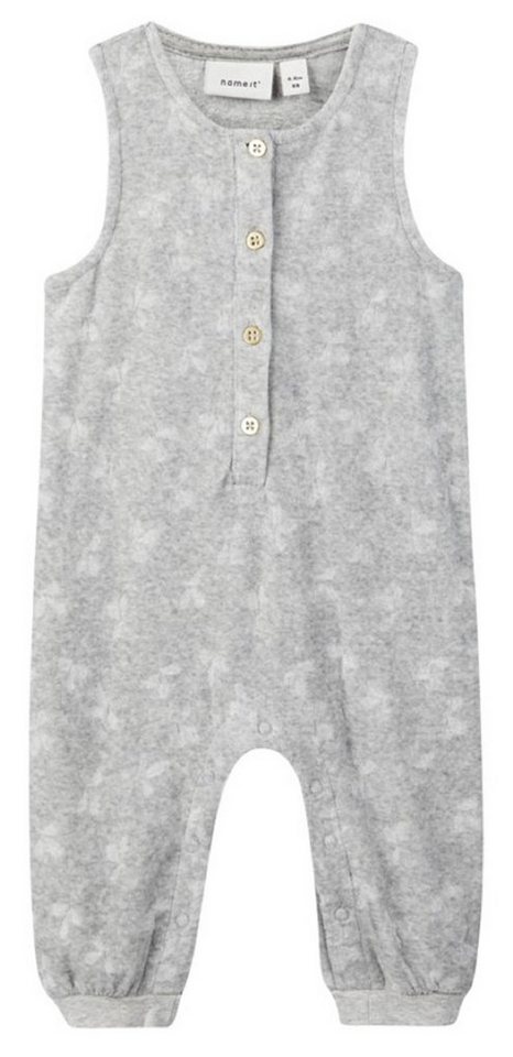 Name It Strampler Name It Unisex Velours Strampler mit Blumendesign (1-tlg) von Name It