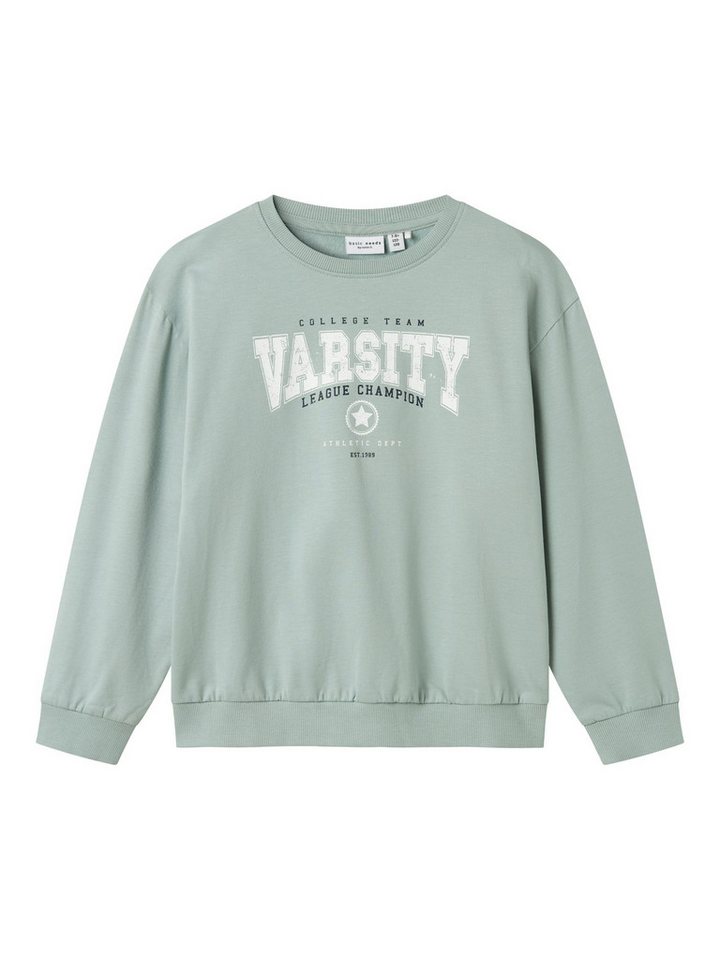 Name It Sweatshirt Bequemes Rundhals Cooles Design NKFVILOUI LS RLX SWEAT BRU von Name It
