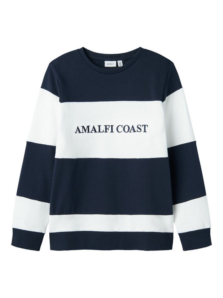 Name It Sweatshirt Gestreift mit Amalfi Coast Schriftzug NKMFOLGE LS SWEAT UNB Name It Sweatshirt Gestreift mit Amalfi Coast Schriftzug NKMFOLGE LS SWEAT UNB von Name It