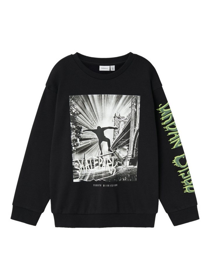 Name It Sweatshirt Regular Fit Fotoprint Gummiprint NKMSORBEN LS NREG SWEAT BRU von Name It