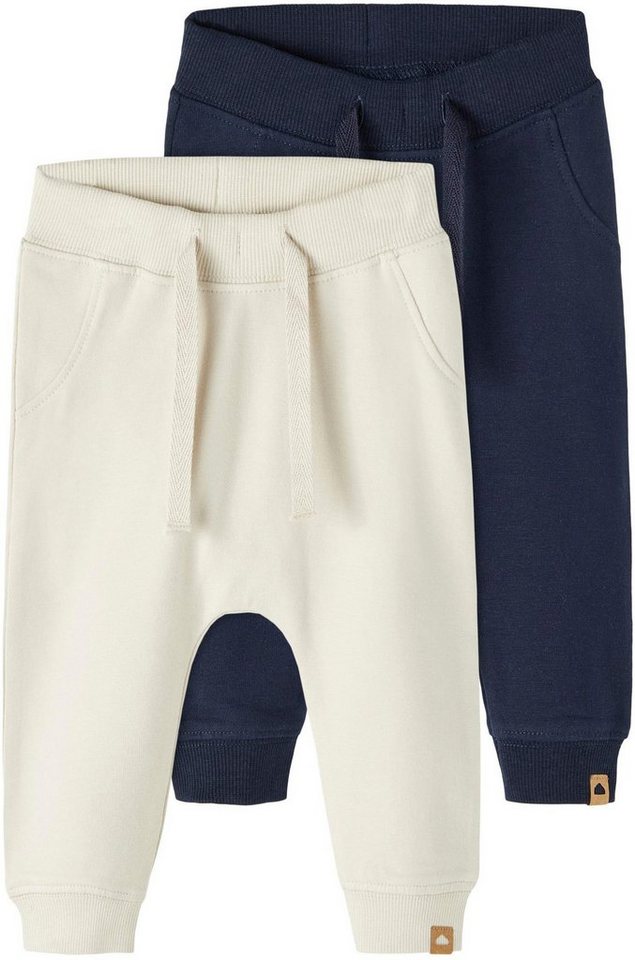 Name It Sweathose NBNTAKKI mit verstellbarem Bund und bequemer Form (Packung, 2-tlg) meliert, regular fit, Baumwollmix, Sweatware von Name It