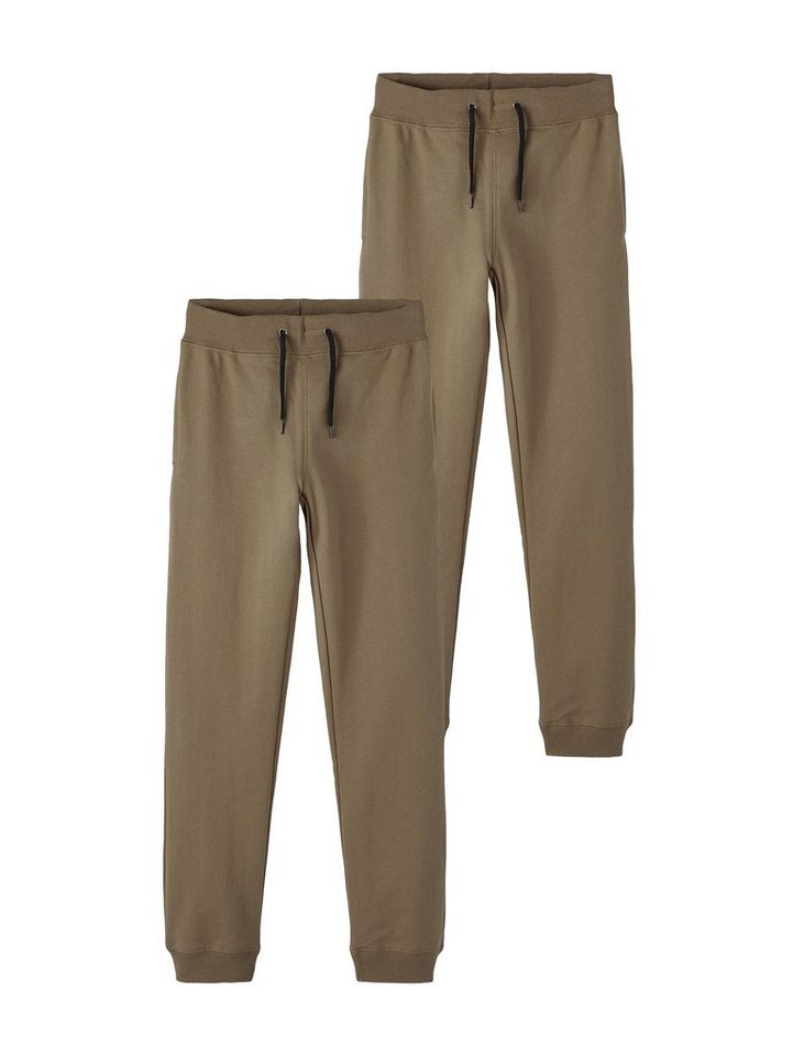 Name It Sweatpants 2-er Set Basic Sweatpants Gefüttert NKMSWEAT (2-tlg) NKMSWEAT PANT BRU NOOS von Name It