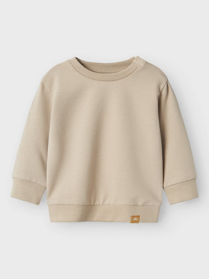 Name It Sweatshirt NBNTAKKI für Mädchen und Jungen mit Druckknopf und Stretch unifarben, casual, regular fit, Baumwollmix, Rundhals von Name It