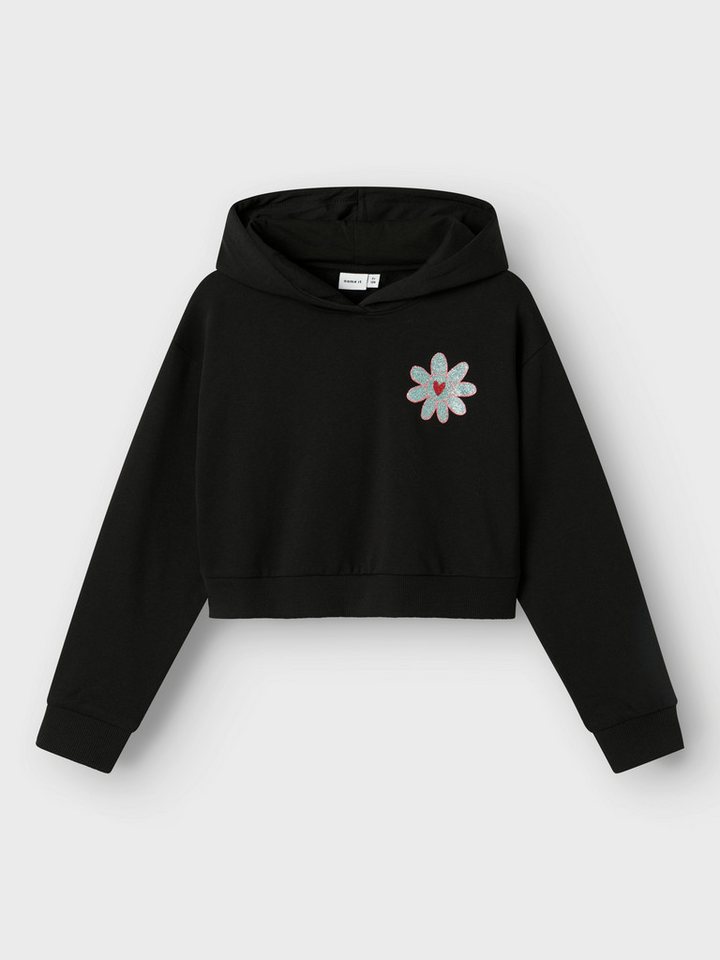 Name It Kapuzensweatshirt NKFKORY LS CROP BOXY SWE WH BRU PS NOOS von Name It