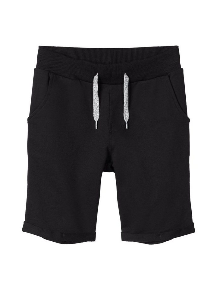 Name It Sweatshorts Name It Jungen Stoff-Shorts mit Kordelzug schwarz von Name It