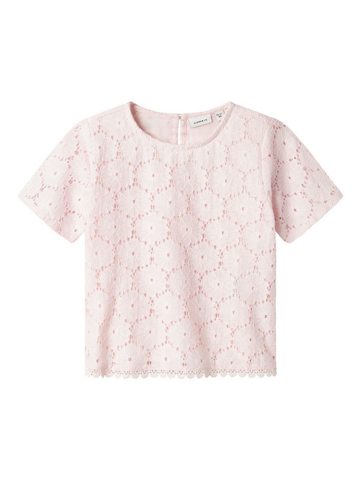 Name It T-Shirt Kurzarm mit Spitzenmuster und Scalloped Saum NMFFETILLE SS TOP von Name It