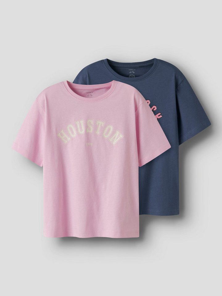 Name It T-Shirt NKFKASSANDRA 2P SS NREG TOP PB (Packung, 2-tlg) von Name It