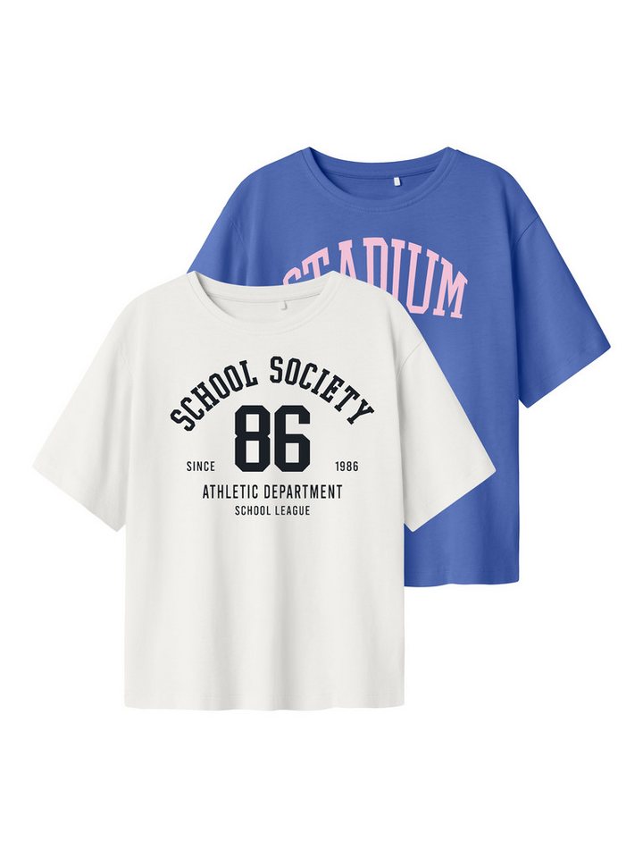 Name It T-Shirt NKFLAISA SH NREG SS TOP 2P (Packung, 2-tlg) von Name It