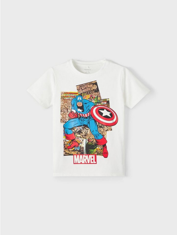 Name It T-Shirt MARVEL Print T-Shirt Captain America Iron Man NKMASIAN 5540 in Weiß-2 von Name It