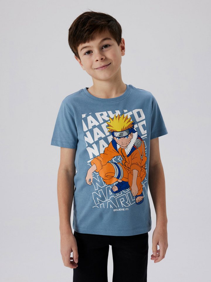 Name It T-Shirt NKMFUKAS NARUTO SS TOP SKY mit großem Naruto-Frontdruck von Name It