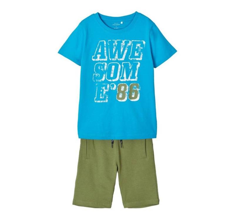 Name It T-Shirt Name It Jungen Sommer Set in grün/blau mit Print von Name It