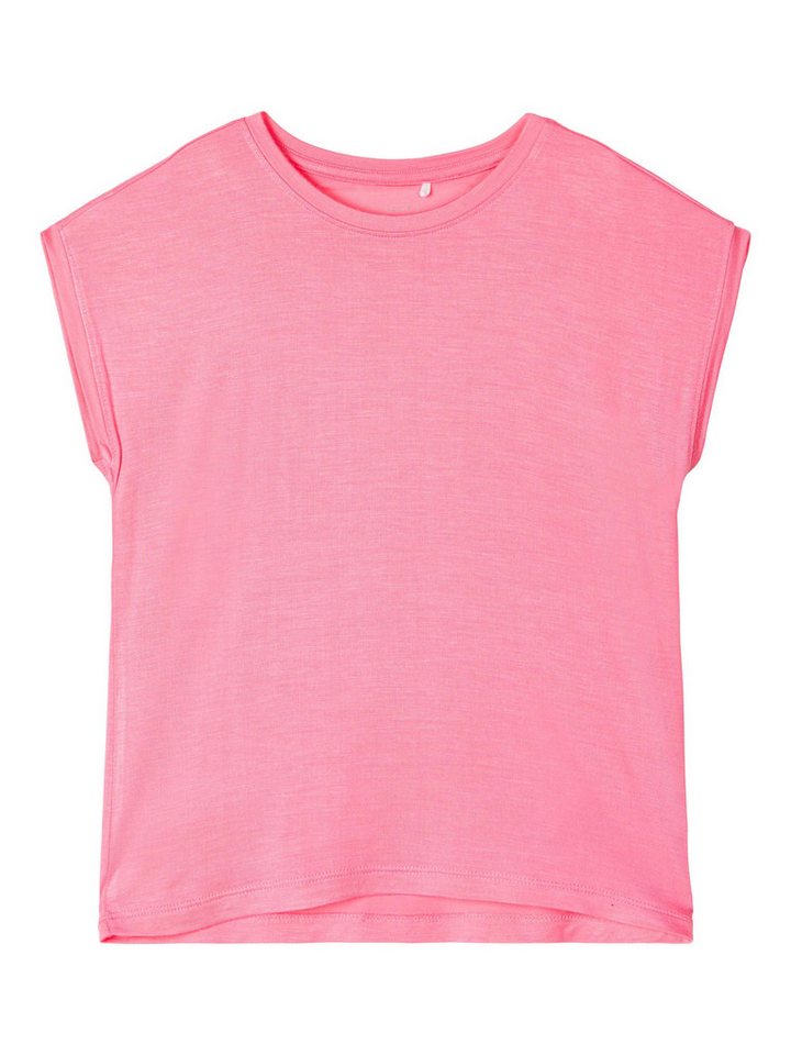 Name It T-Shirt Name It Mädchen Sommer-Shirt in rosa ärmellos (1-tlg) sportlicher Schnitt von Name It