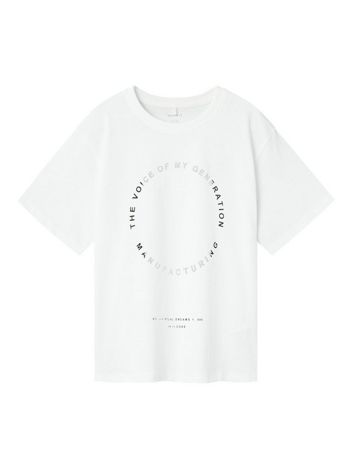 Name It T-Shirt Regular Fit mit Gel Print Rundhals NKMRORT SS NREG TOP von Name It