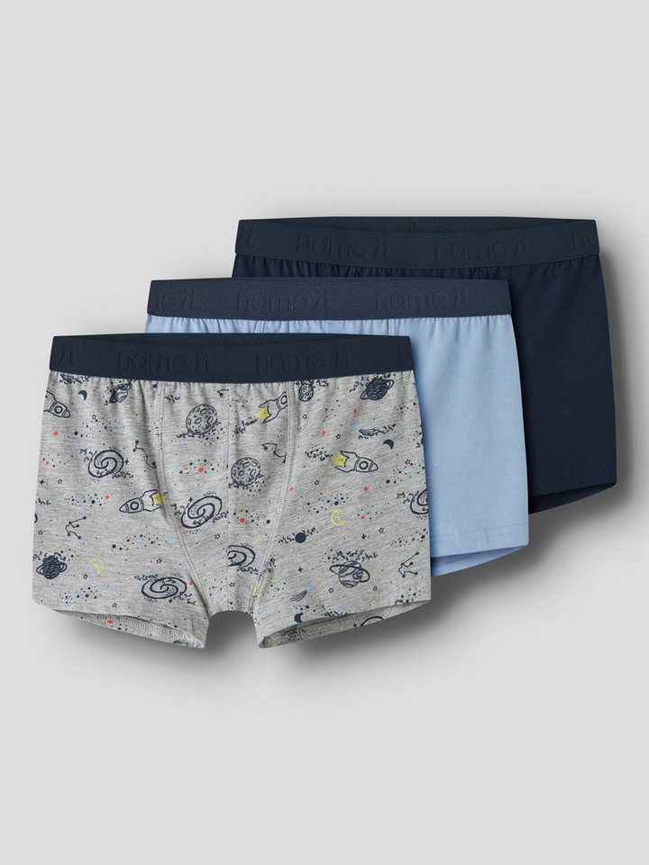 Name It Trunk NKMBOXER 3P GREY SPACE NOOS (Packung, 3-St) von Name It