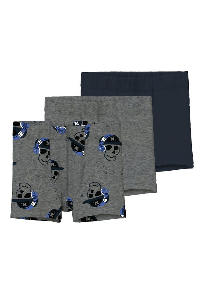 Name It Trunk NMMTIGHTS 3P DARK GREY MEL SKULL NOOS (Packung, 3-St) von Name It