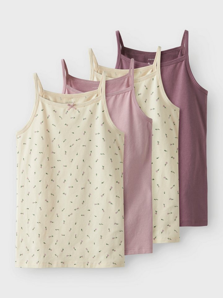 Name It Unterhemd NKFSTRAP TOP 4P BUTTERCREAM FLORAL NOOS (Packung, 4-St) von Name It