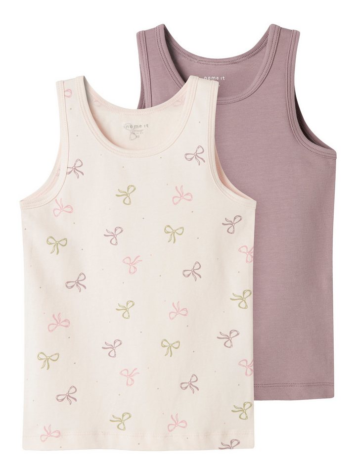 Name It Unterhemd NMFTANK TOP 2P BARELY PINK BOW NOOS (Packung, 2-St) von Name It