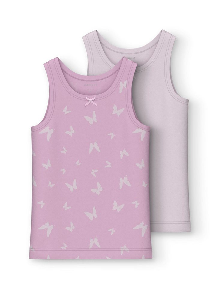Name It Unterhemd NMFTANK TOP 2P PINK BUTTERFLY NOOS (Set, 2-St) von Name It
