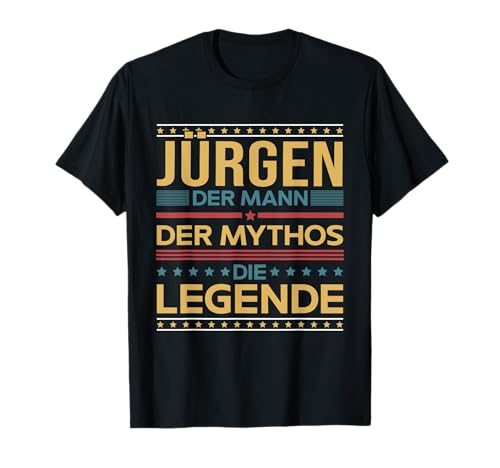 Jürgen Vorname Personalisiert Geschenk Papa Vater Männer T-Shirt von Name Jürgen Vatertag Geburtstagsgeschenk Vatertag