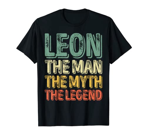 Leon The Man The Myth The Legend Shirt Vorname Leon T-Shirt Leon The Man The Myth The Legend Shirt Vorname Leon T-Shirt von Name Leon Funny Shirts