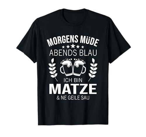 Herren Matze Vorname Geschenk Geburtstag Lustiges Bier Sprüche T-Shirt von Name Mathias Sprüche Personalisierte Geschenke