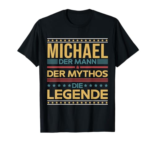 Michael Vorname Personalisiert Geschenk Papa Vater Männer T-Shirt von Name Michael Vatertag Geburtstagsgeschenk Vatertag