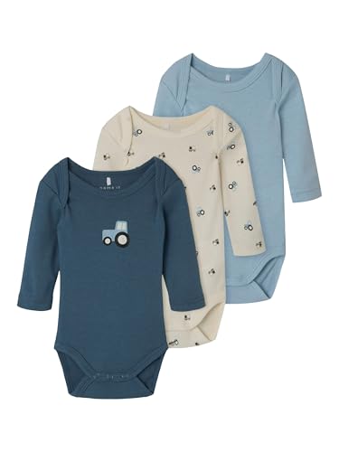 Name it baby Herren Jet Stream Nbmbody 3P Ls Tractor Noos, Numeric_98 (3er Pack) von Name it baby
