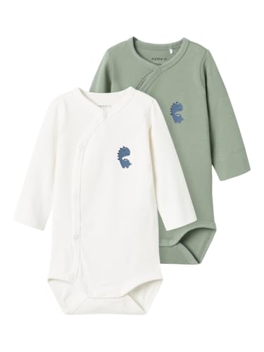 Name it baby Herren Nbmnedrick 2P Ls Wrap Body, Lily Pad, Numeric_56 (2er Pack) von Name it baby