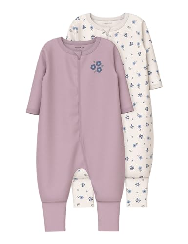 Name it baby Nbfnightsuit 2P Zip Ff Jet Flower Noos von Name it baby