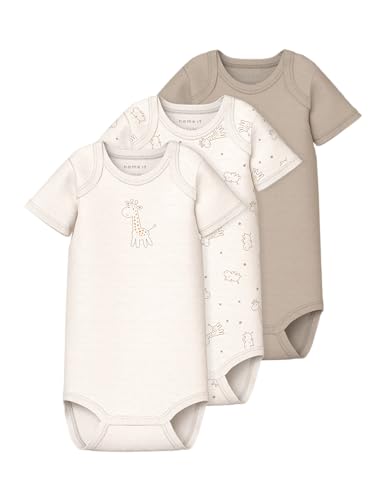 Name it baby Unisex Jet Stream Nbnbody 3P Ss Giraffe Noos, Numeric_68 (3er Pack) von Name it baby