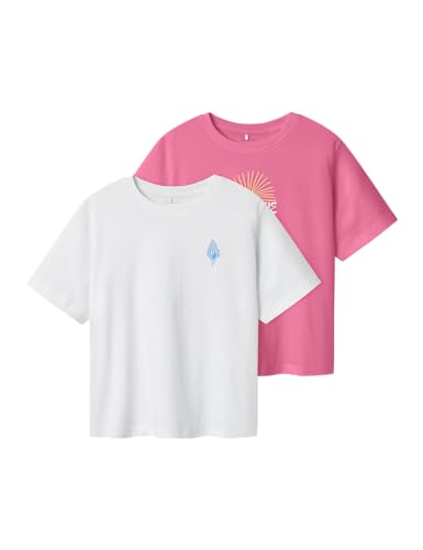Name it kids Mädchen Nkfjassa 2P Ss Nreg Top Pb, Lucent White, 158-164 EU von Name it kids