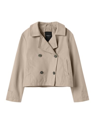 Name it kids Mädchen Nkfmadelin Trench Coat Short, Savannah Tan, Numeric_122 von Name it kids
