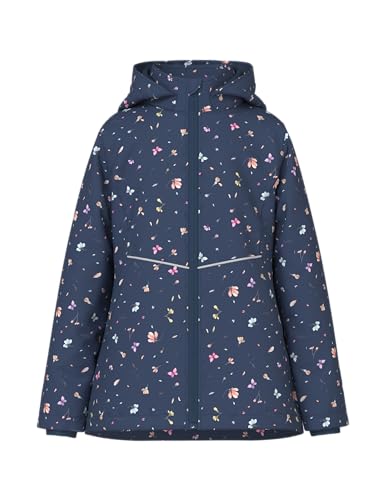 Name it kids Mädchen Nkfmaxi Li Jacket AOP, Sargasso Sea, Numeric_128 von Name it kids