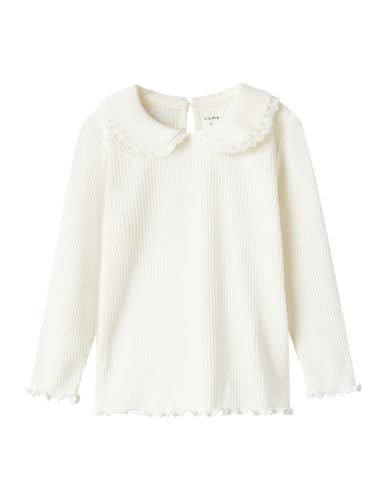 Name it mini Mädchen Nmfbaila Ls Top, Cloud Dancer, 92 cm von Name it mini