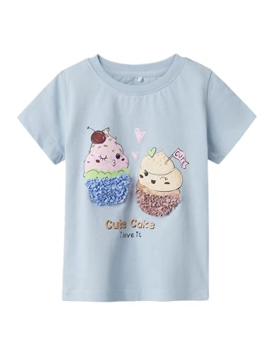 Name it mini Mädchen Nmfbethany Nreg Ss Top Box, Subdued Blue, 98 EU von Name it mini