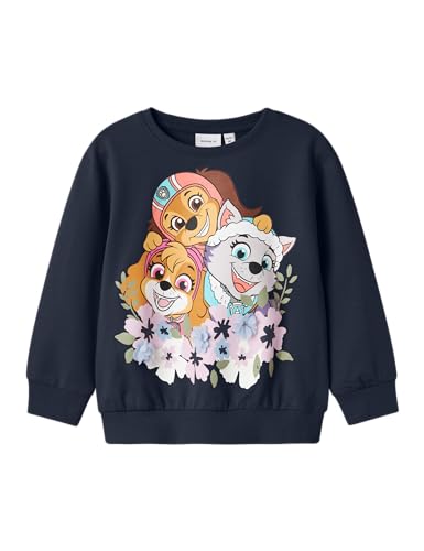 Name it mini Mädchen Nmfjura Paw Nreg Sweat Unb Cplg, Navy Blazer, 98 cm von Name it mini